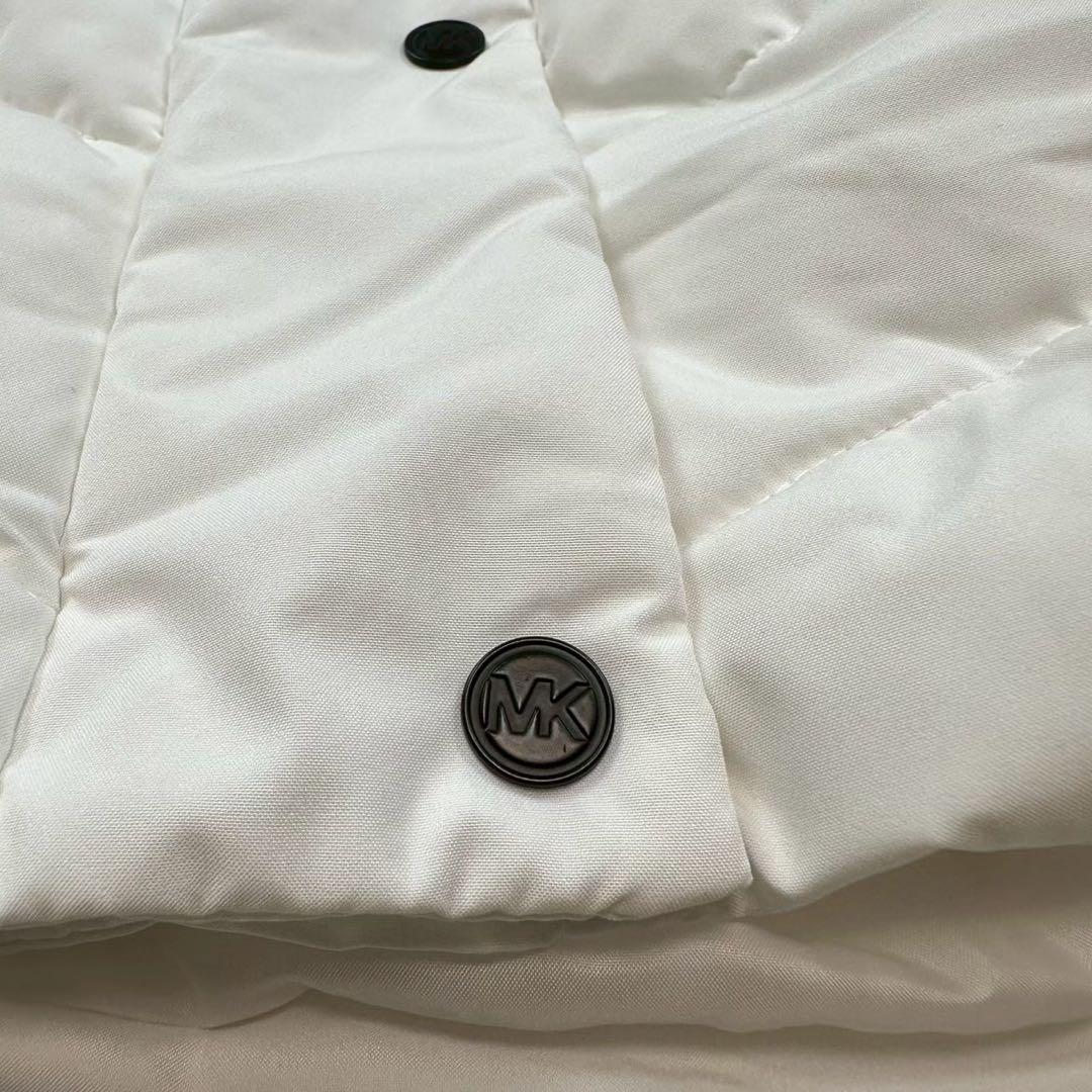 未使用級✨マイケルコース ダウンコート ベルト 白 Sサイズ フード ファー