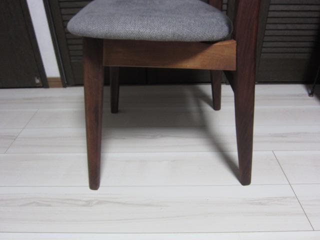 NOCE/ノーチェ ウォールナット天然木チェア MK11A ライトグレー　②