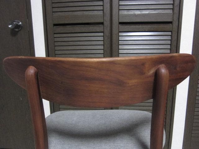 NOCE/ノーチェ ウォールナット天然木チェア MK11A ライトグレー　②