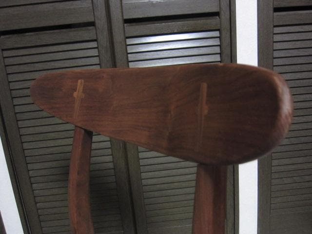 NOCE/ノーチェ ウォールナット天然木チェア MK11A ライトグレー　②