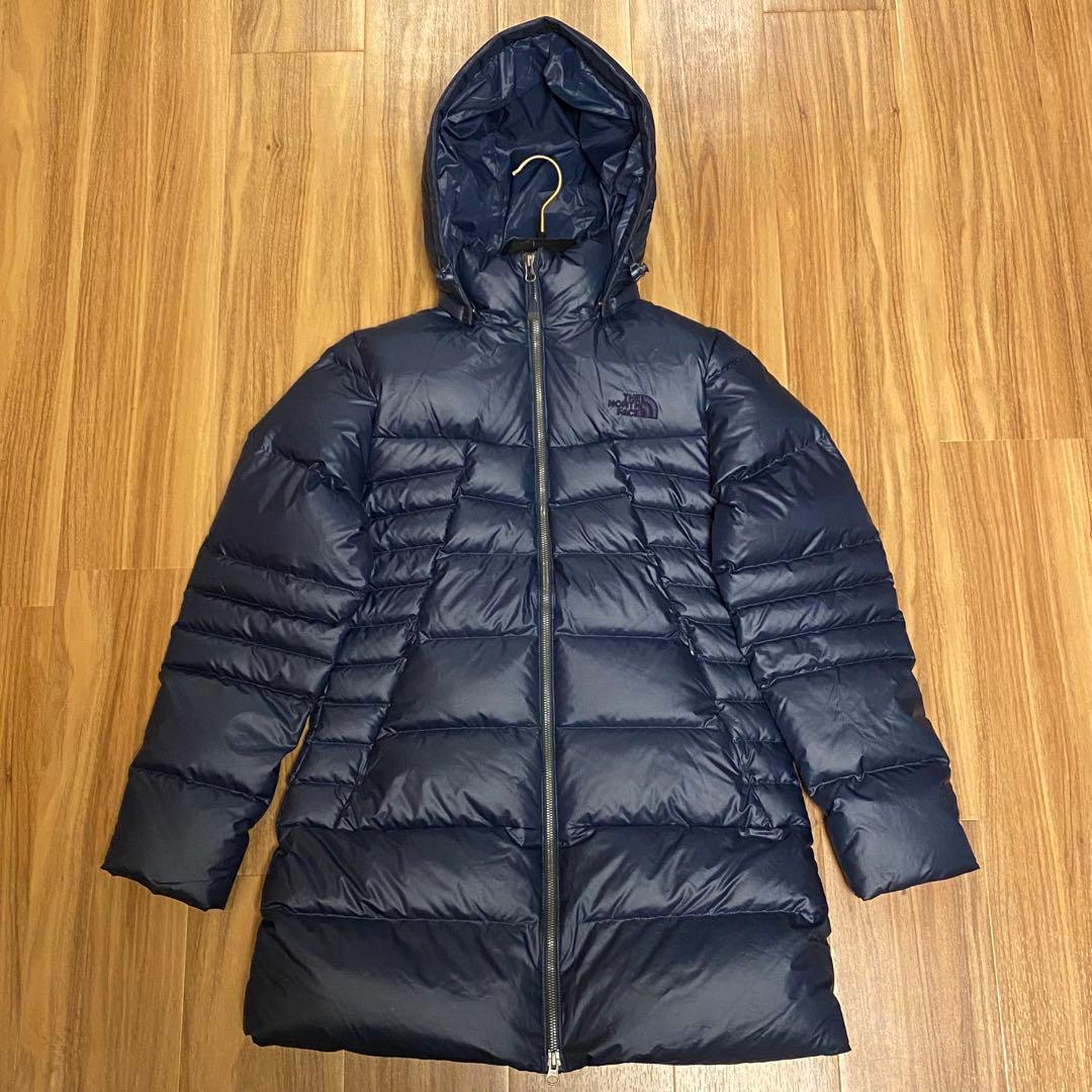 【極美品】ザノースフェイス ダウンコート 紺 レディース M 韓国製