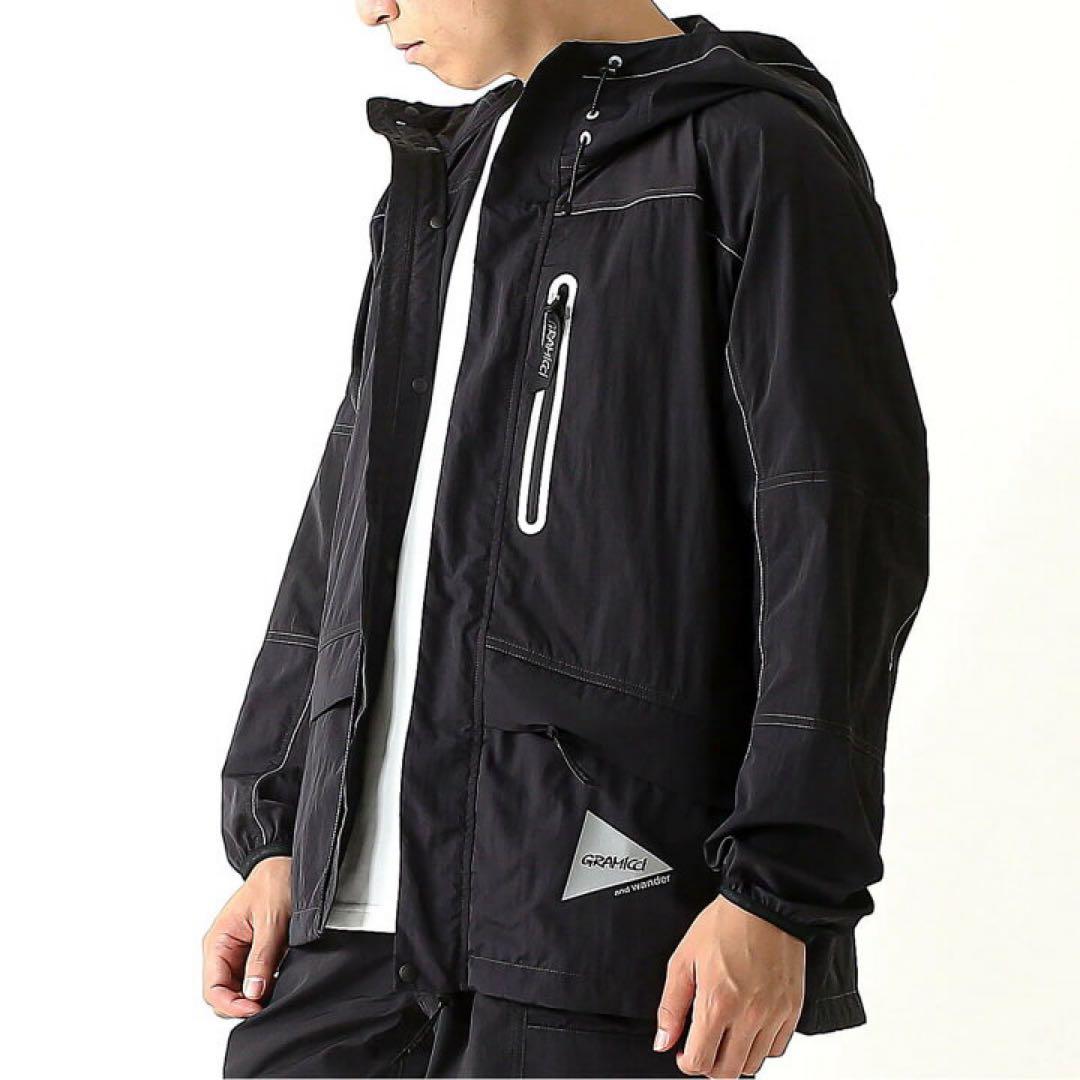 Gramicci x AND WANDERパッチワークウィンドパーカー Sサイズ