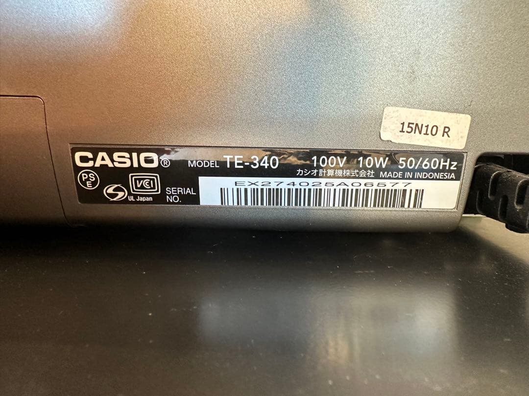 CASIO TE-340 レジスター 取扱説明書付き