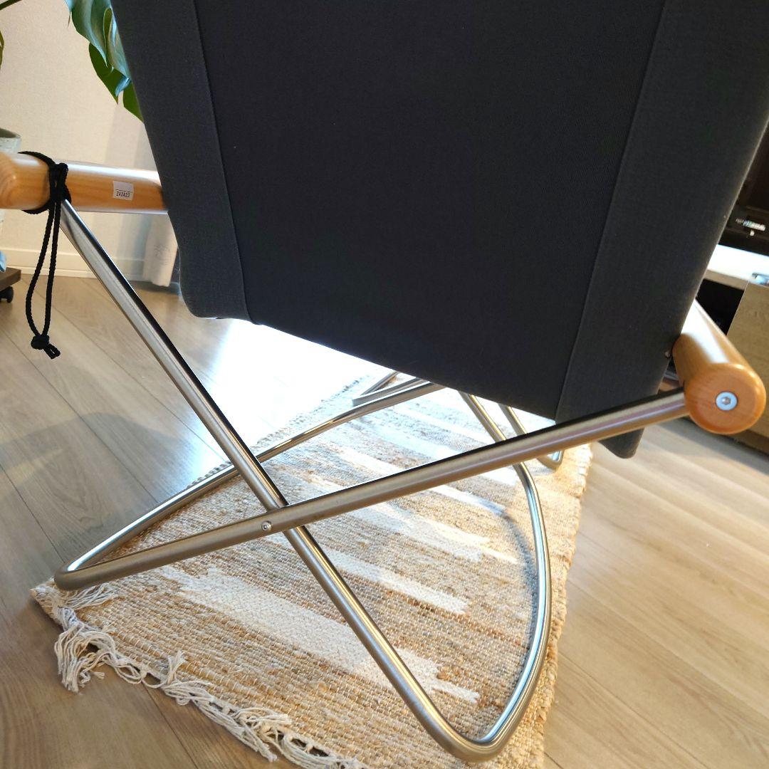 NychairX ニーチェア ロッキングチェア&オットマン　グレー