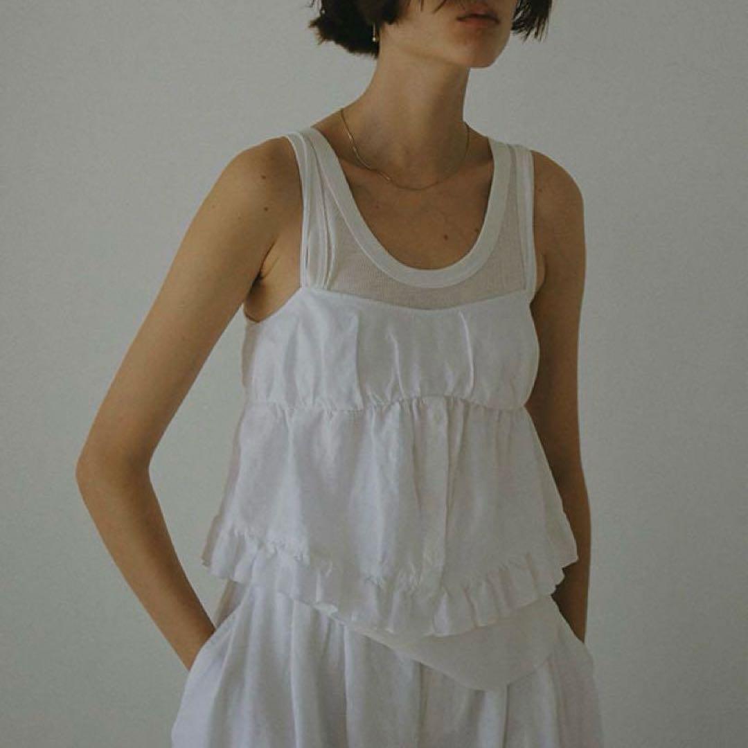 etre tokyo エトレトウキョウ　リネンギャザーフリルキャミ