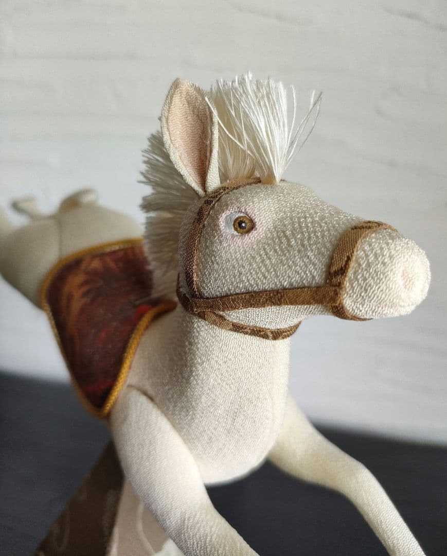 創作人形　午　干支　お正月飾り　縮緬　オブジェ　一点物