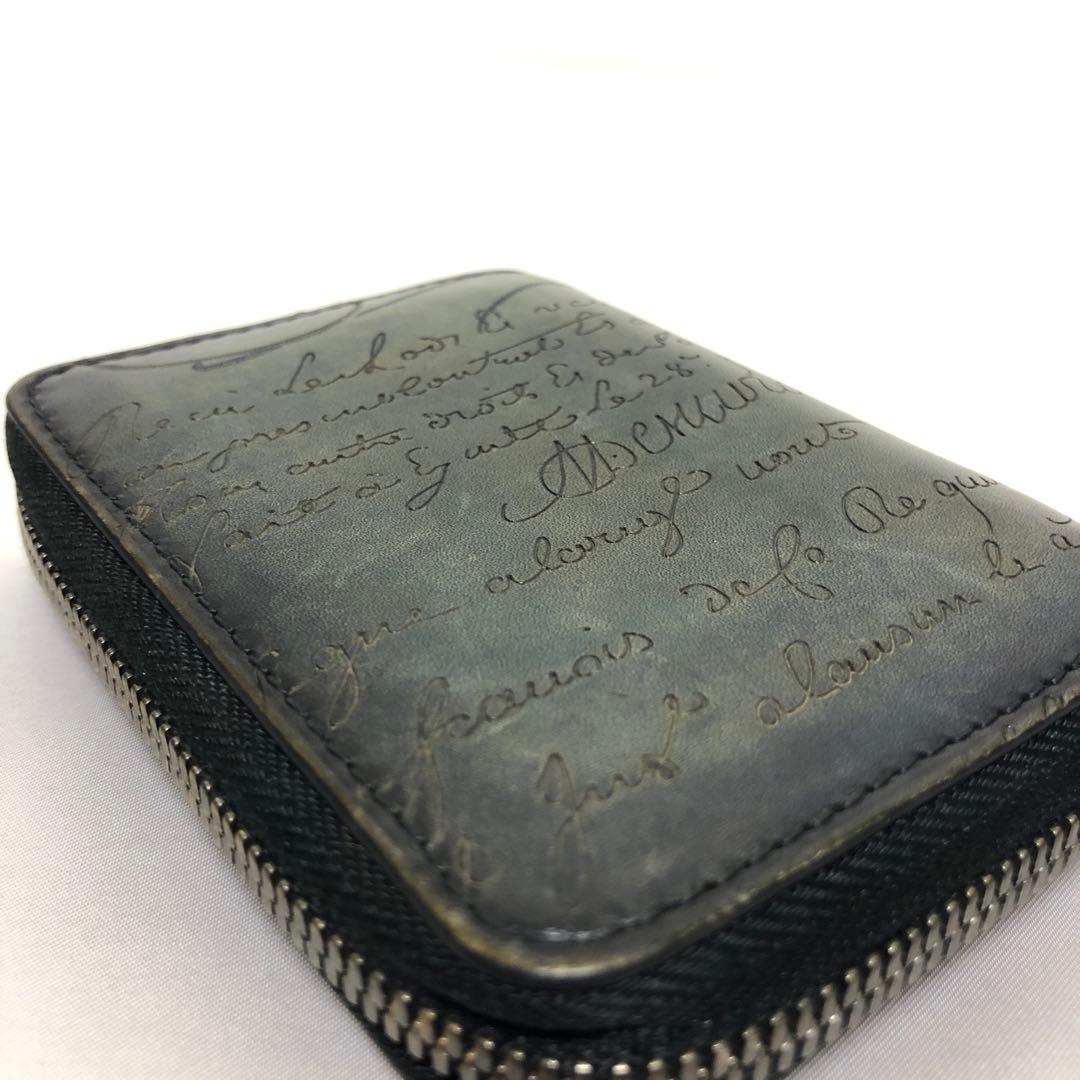 ベルルッティ　ケース　ワパ　カリグラフィ　ホールマーク　ダークグレー