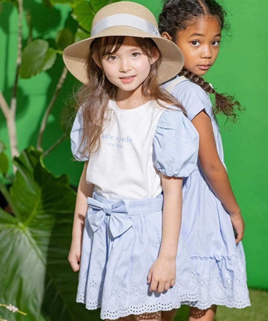 kate spade ストライプスリーブT エンブロイダリーキュロット 160