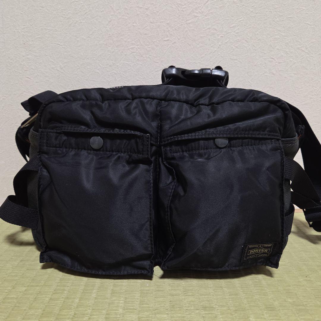 美品 PORTER ウィズリミテッド タンカー ボディバッグ ナイロン レザー