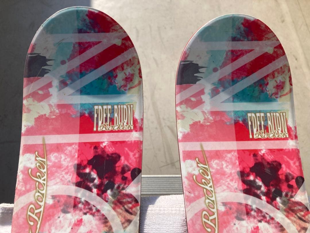 【美品】ショートスキー(ファン　ミッド　ミドル)ボードと解放ビィンディングセット