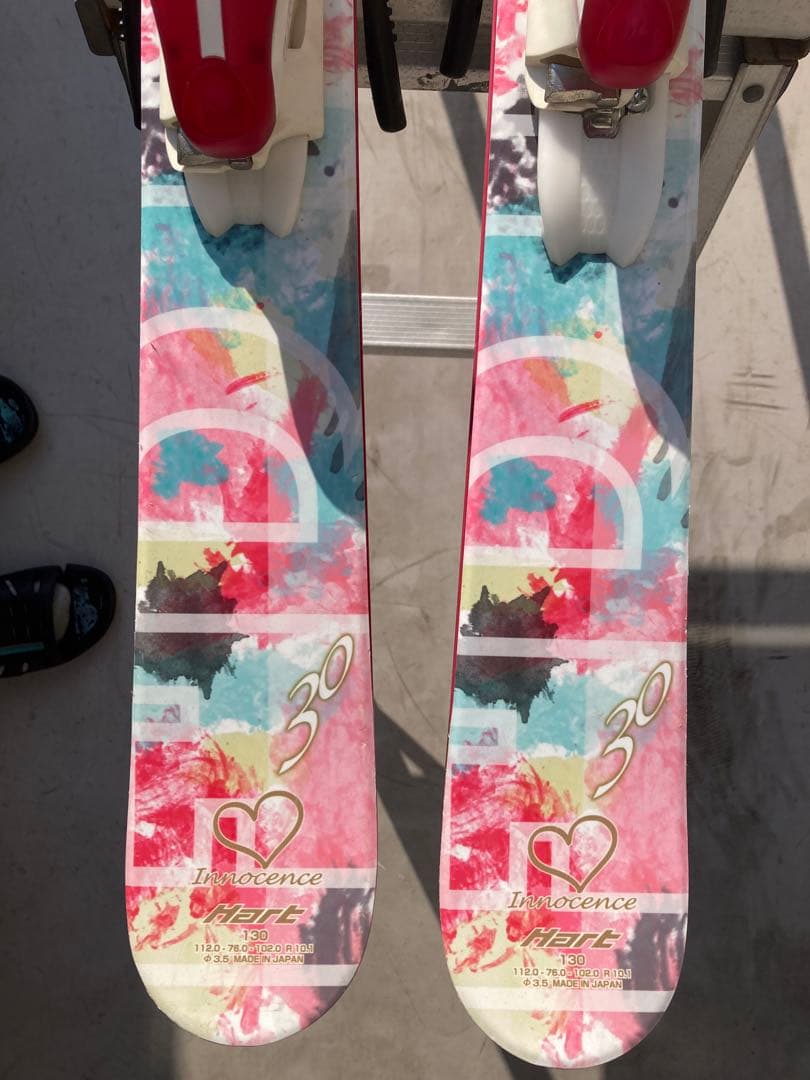【美品】ショートスキー(ファン　ミッド　ミドル)ボードと解放ビィンディングセット