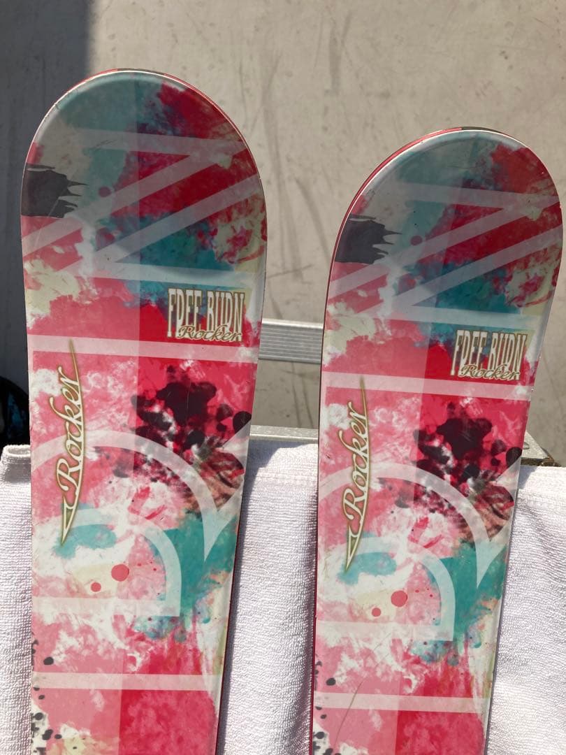 【美品】ショートスキー(ファン　ミッド　ミドル)ボードと解放ビィンディングセット