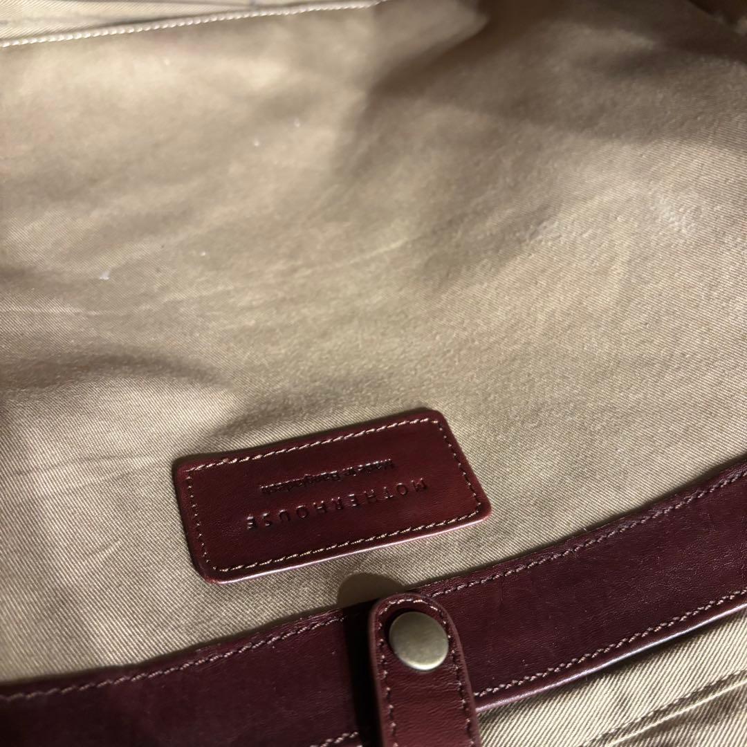 美品 マザーハウス トートバッグ アンティーク A4 肩掛け　ブラウン