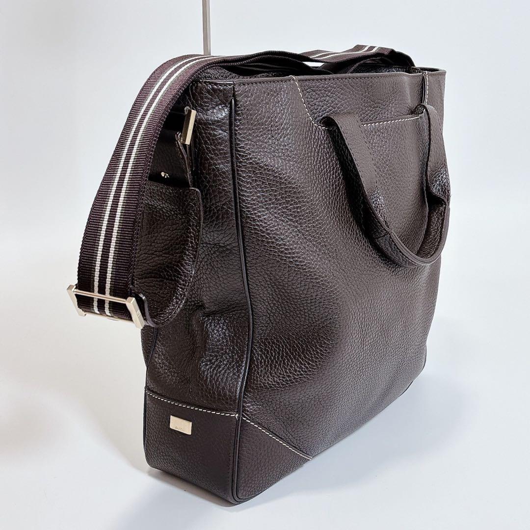 ダンヒル　dunhill メッセンジャーバッグ　2way オールレザー　ブラウン