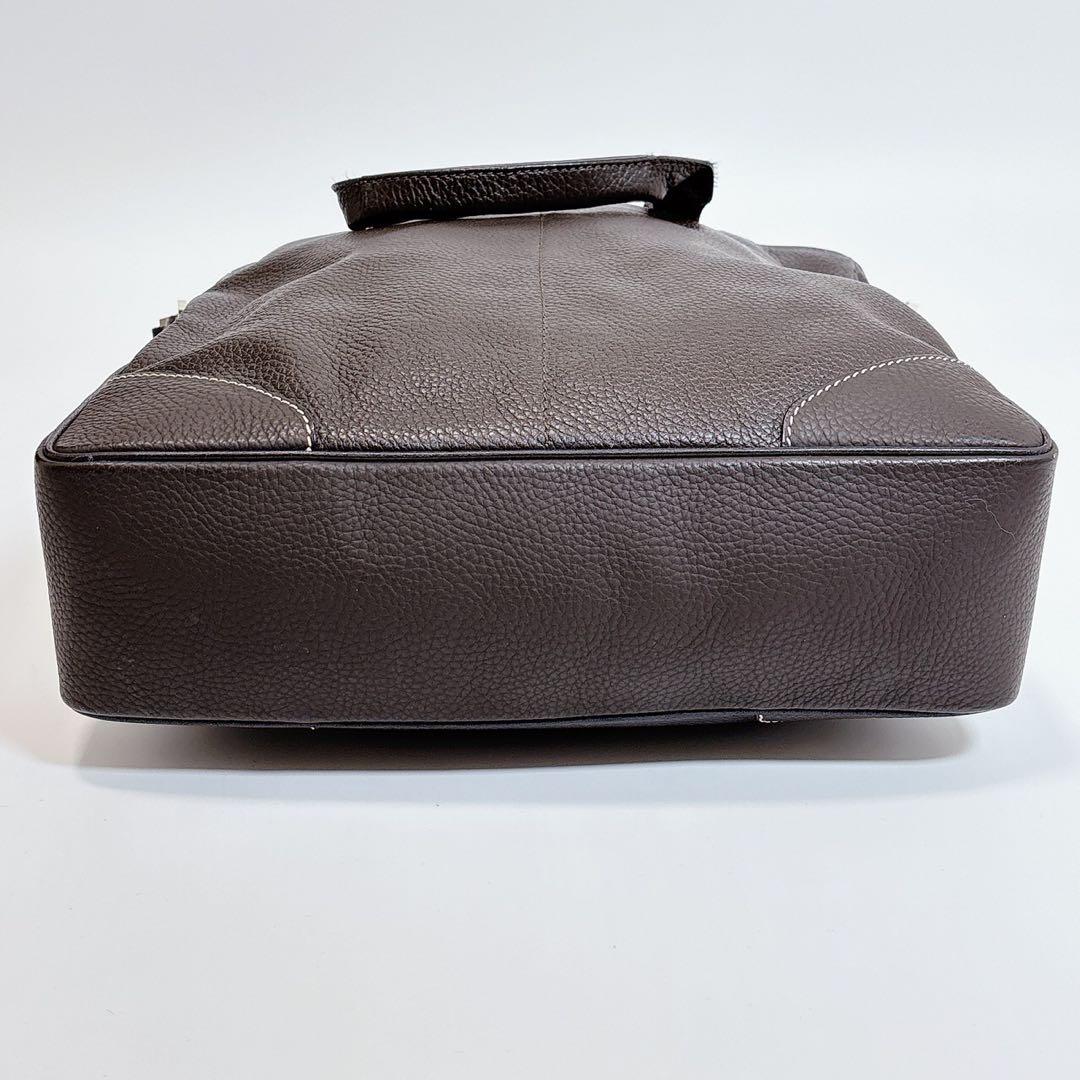 ダンヒル　dunhill メッセンジャーバッグ　2way オールレザー　ブラウン