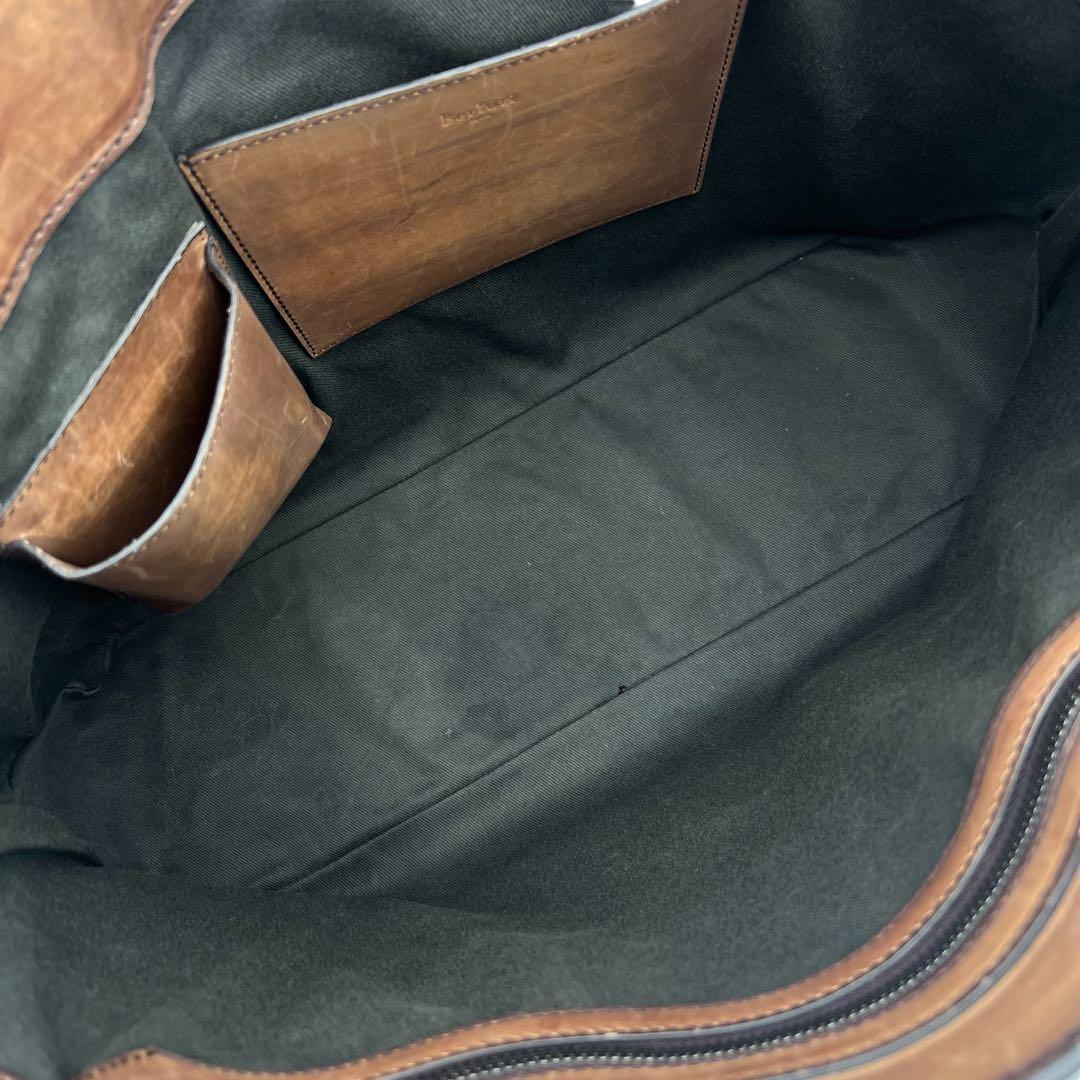 【美品】ベルルッティ　カリグラフィー　レザー　トートバッグ　ブラウン系　845