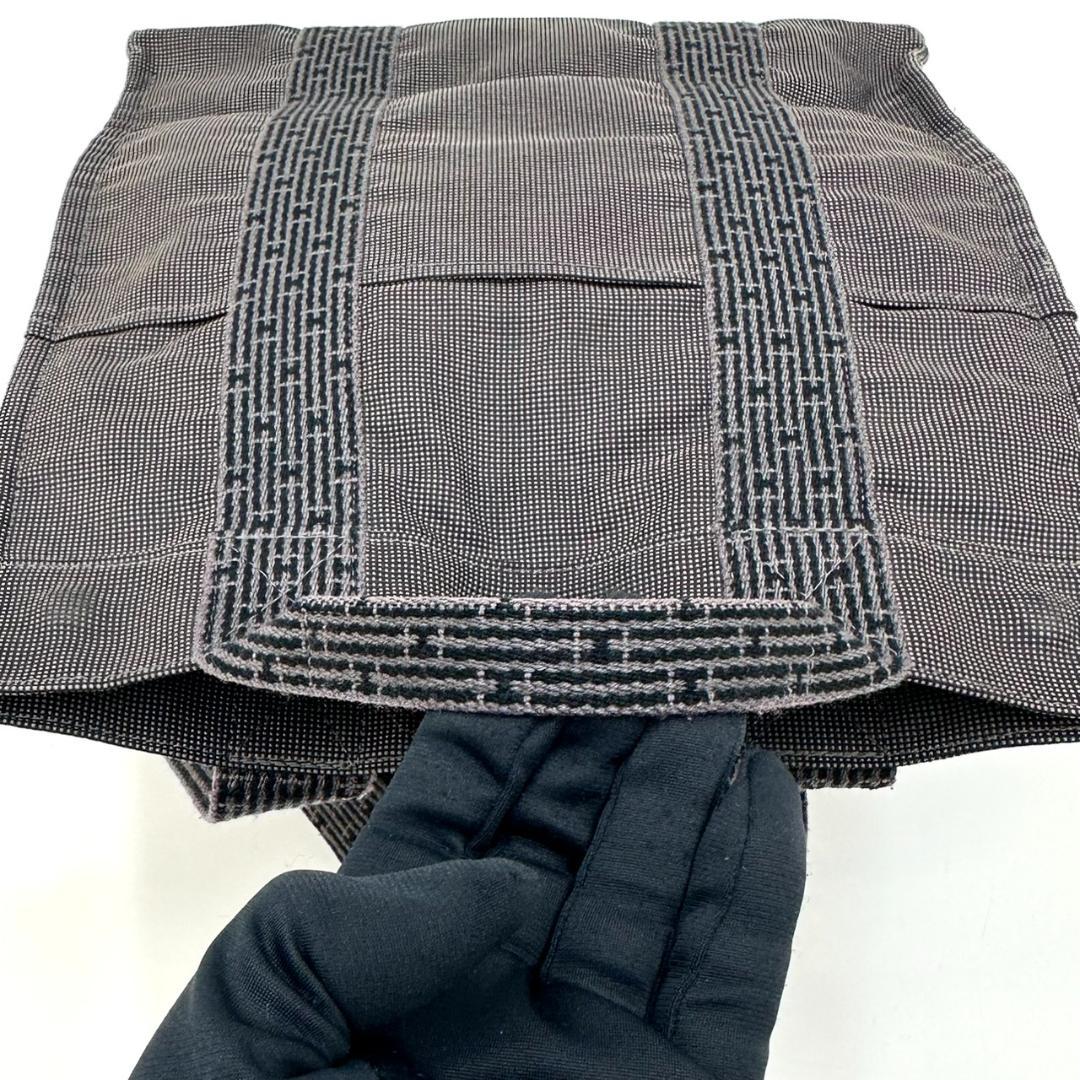 HERMES エルメス リュック エールラインアドMM キャンバス グレー