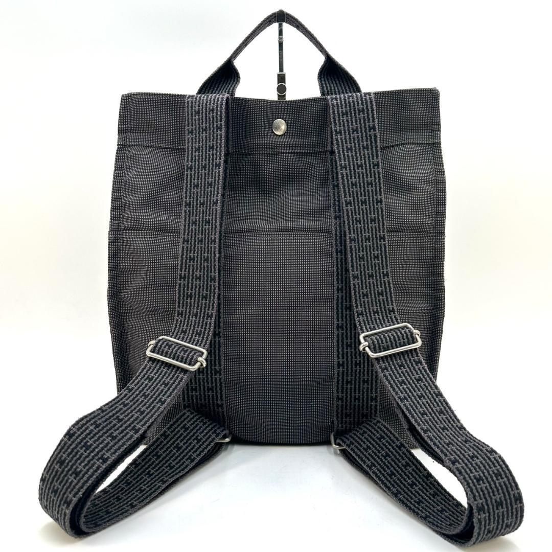 HERMES エルメス リュック エールラインアドMM キャンバス グレー