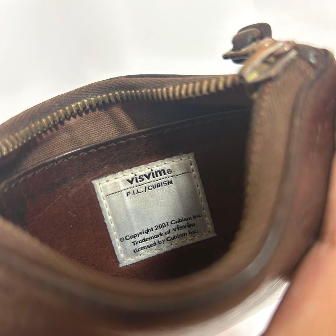 visvim レザーウォレット ケース 財布 ビズビム ポーチ ブラウン