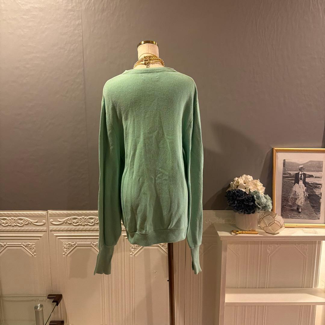 【Christian Dior】アメリカ製　ディオール　刺繍デザインカーディガン