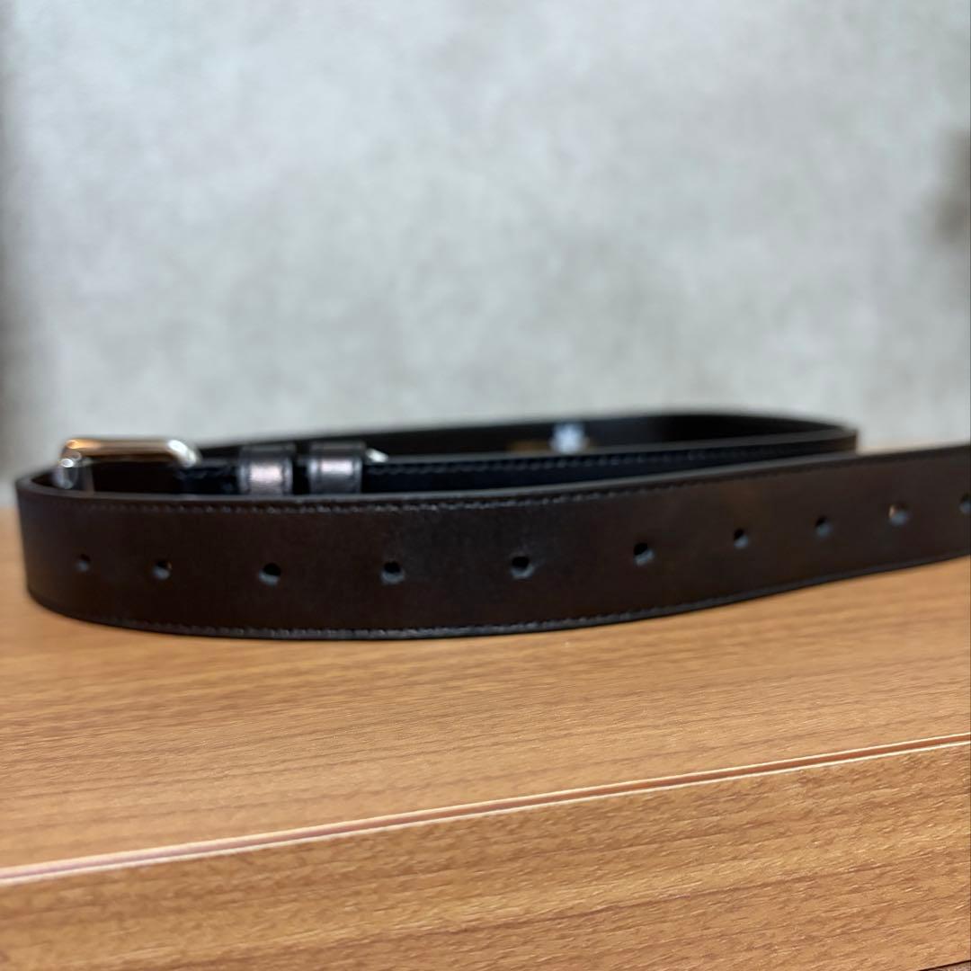 【美品】COMME des GARÇONS ロゴ ベルト ブラック