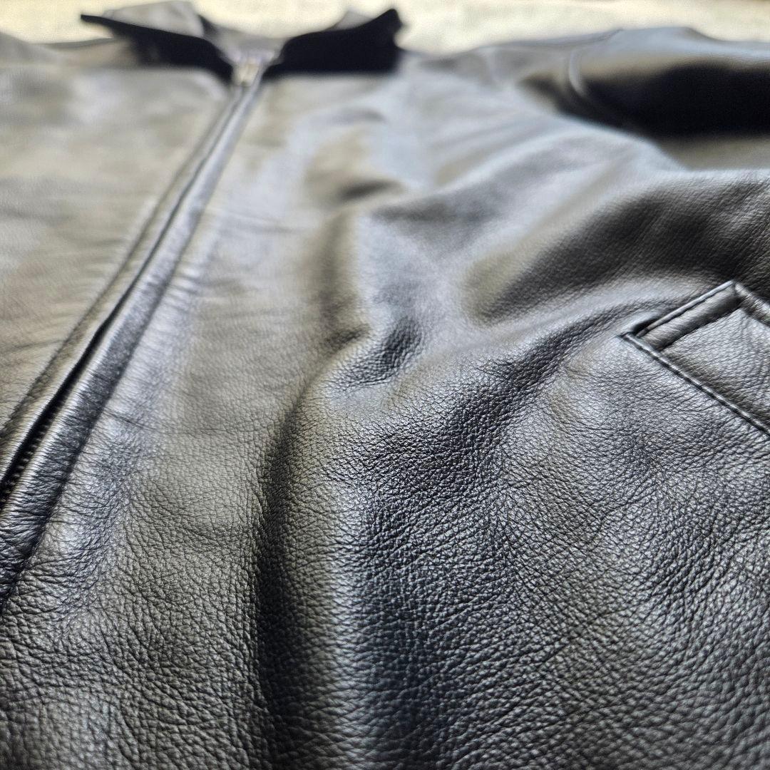 美品 OLD GAP レザー ジャケット 90s S ブラック 短丈