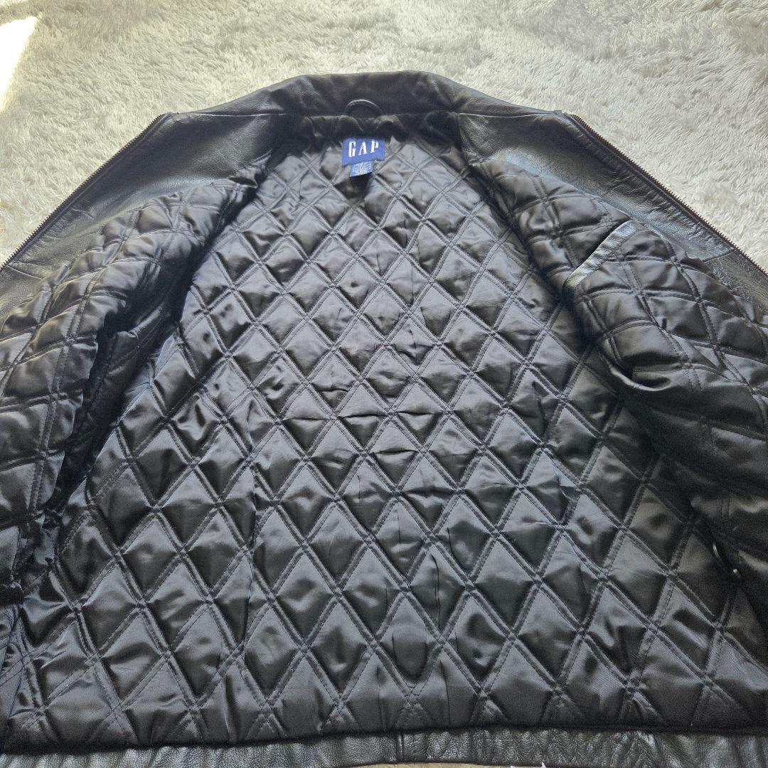 美品 OLD GAP レザー ジャケット 90s S ブラック 短丈