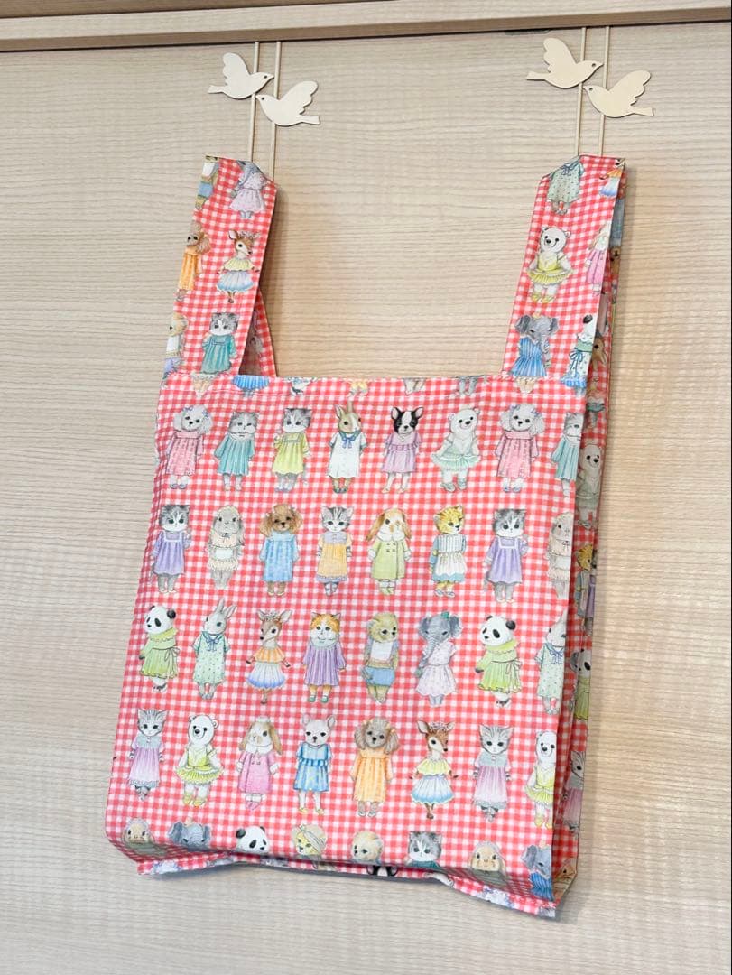 3☆22fabric生地使用☆レジ袋型マイバッグ