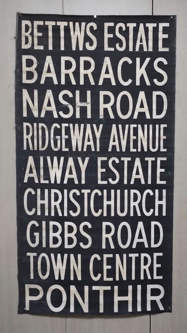 ヴィンテージバスロールサイン本物　126cmx67cm