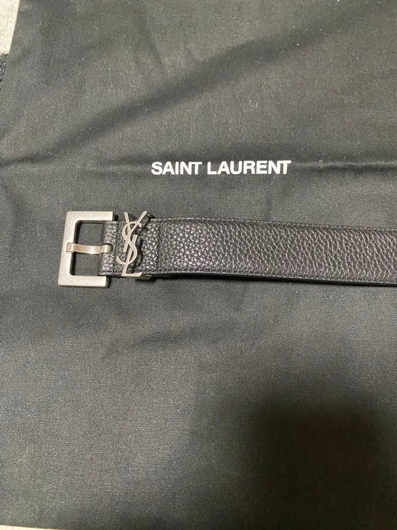 YSL レザーベルト 黒