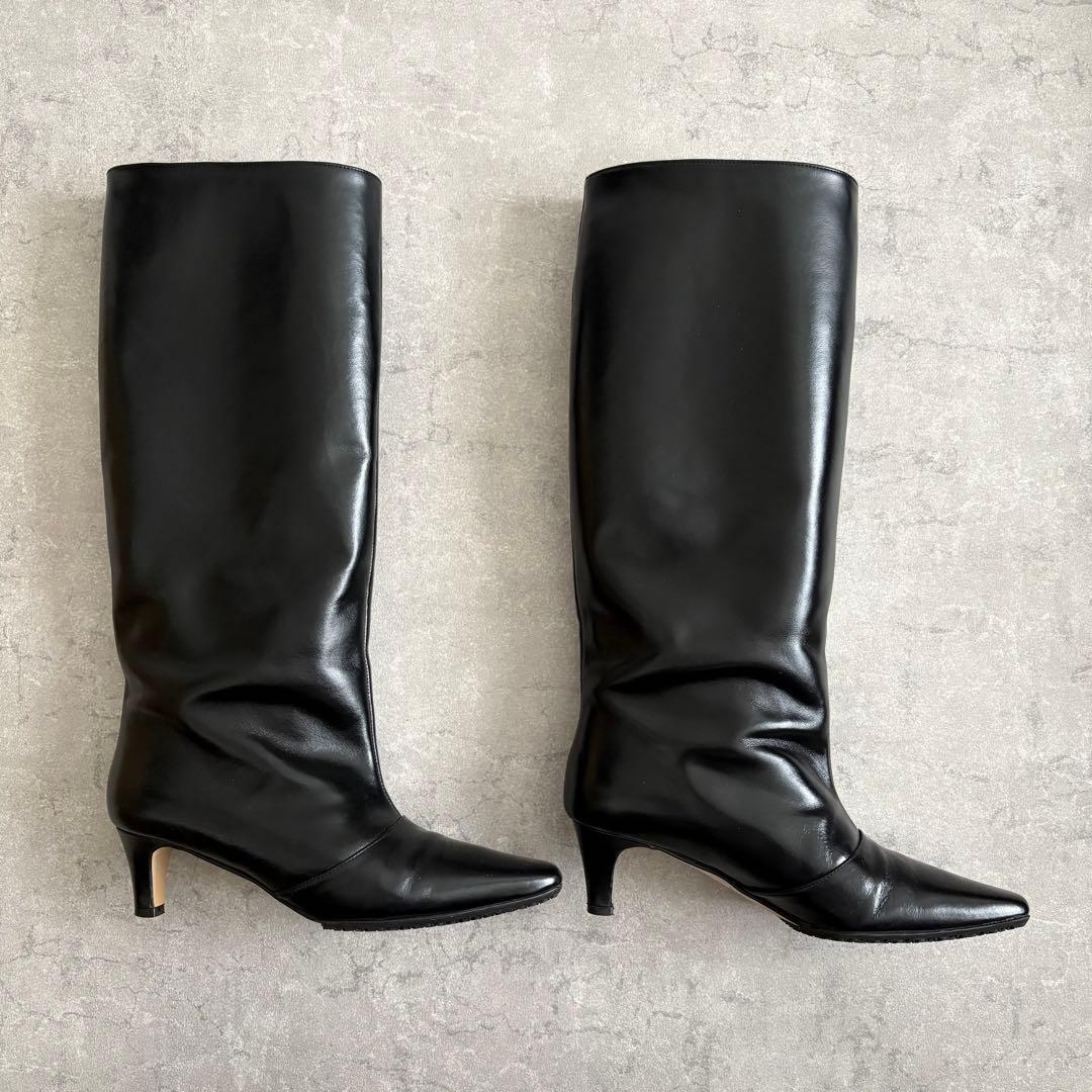 24hセール✨美品✨元値42,900円【ESCARLATA】ロングブーツ 本革