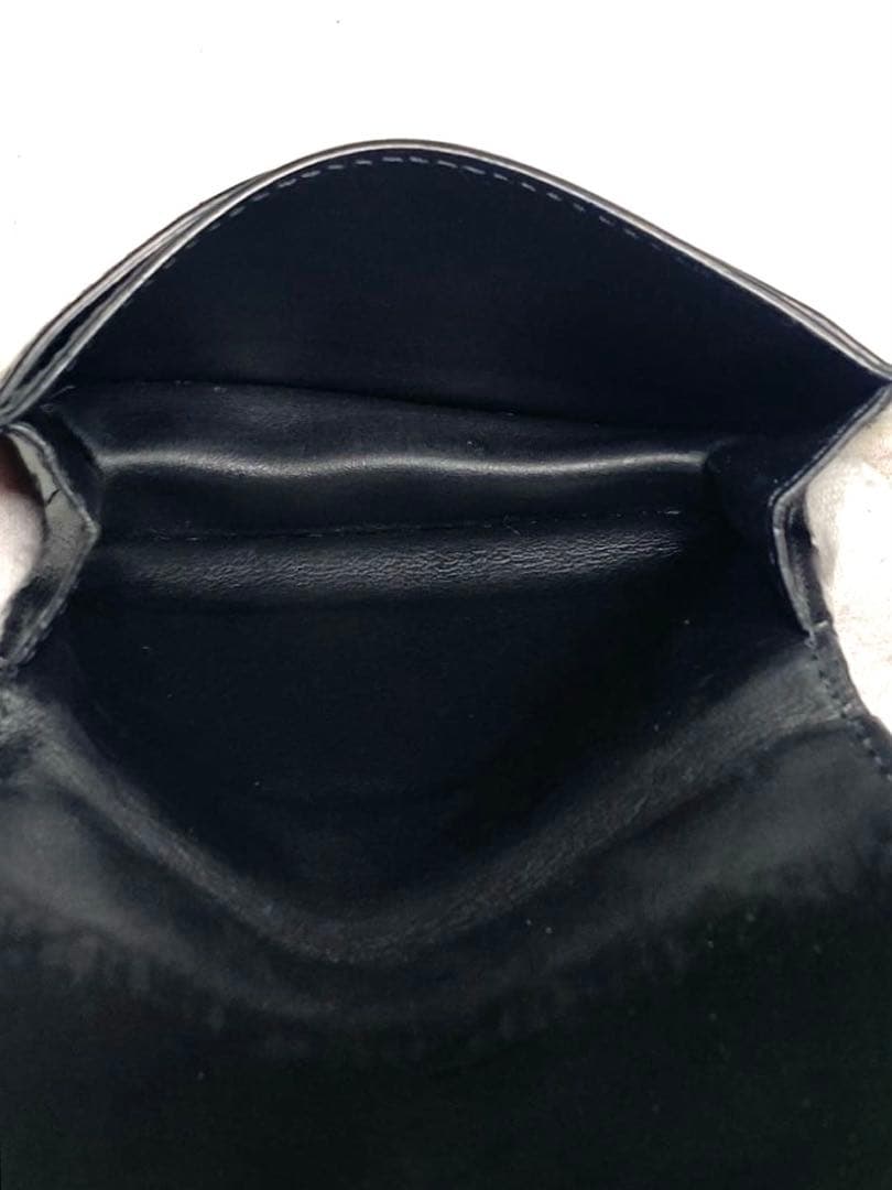 良品　ボッテガヴェネタ　イントレチャート　カードケース　名刺入れ　RFID クロ