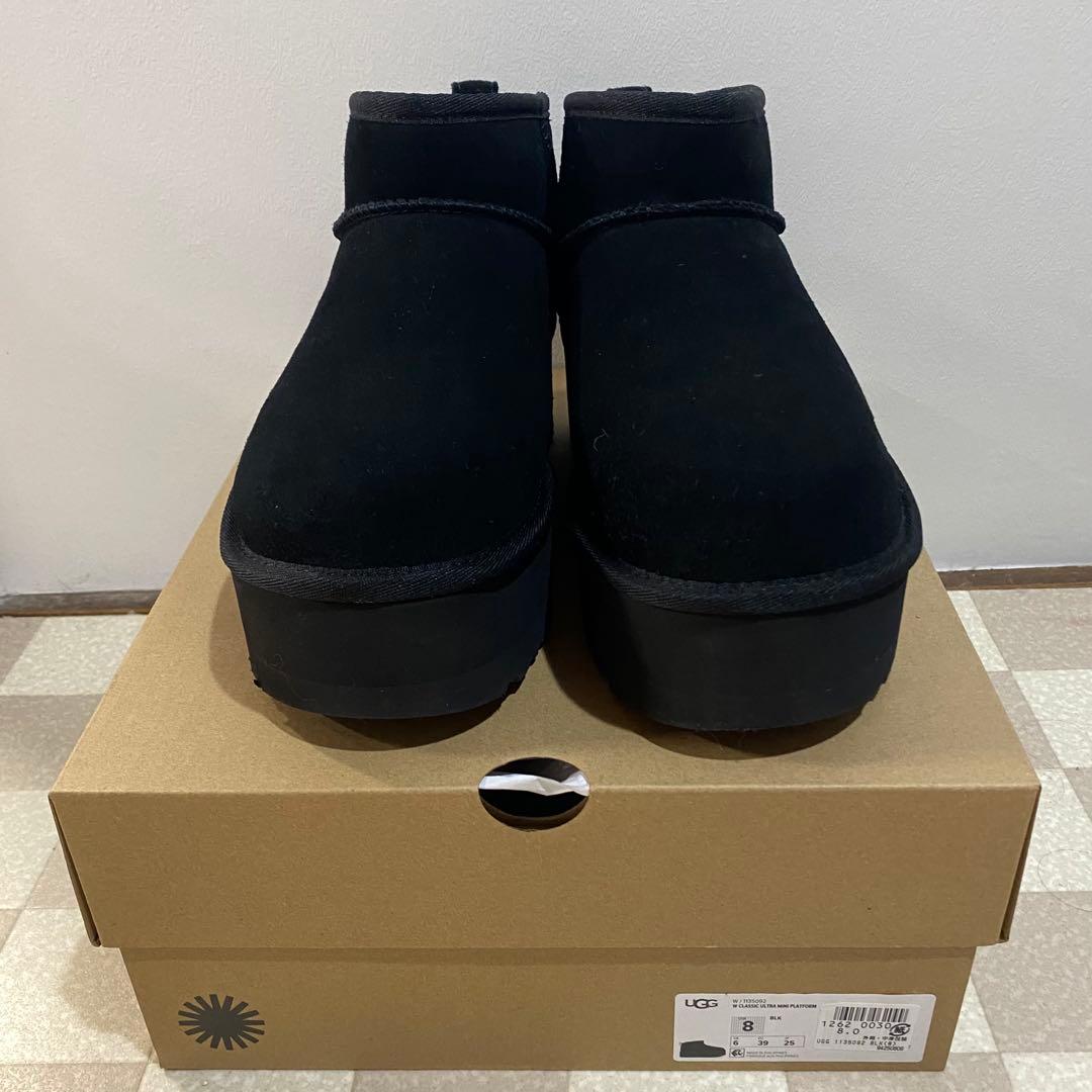 UGG クラシック ウルトラミニ プラットフォーム 25cm ブラック