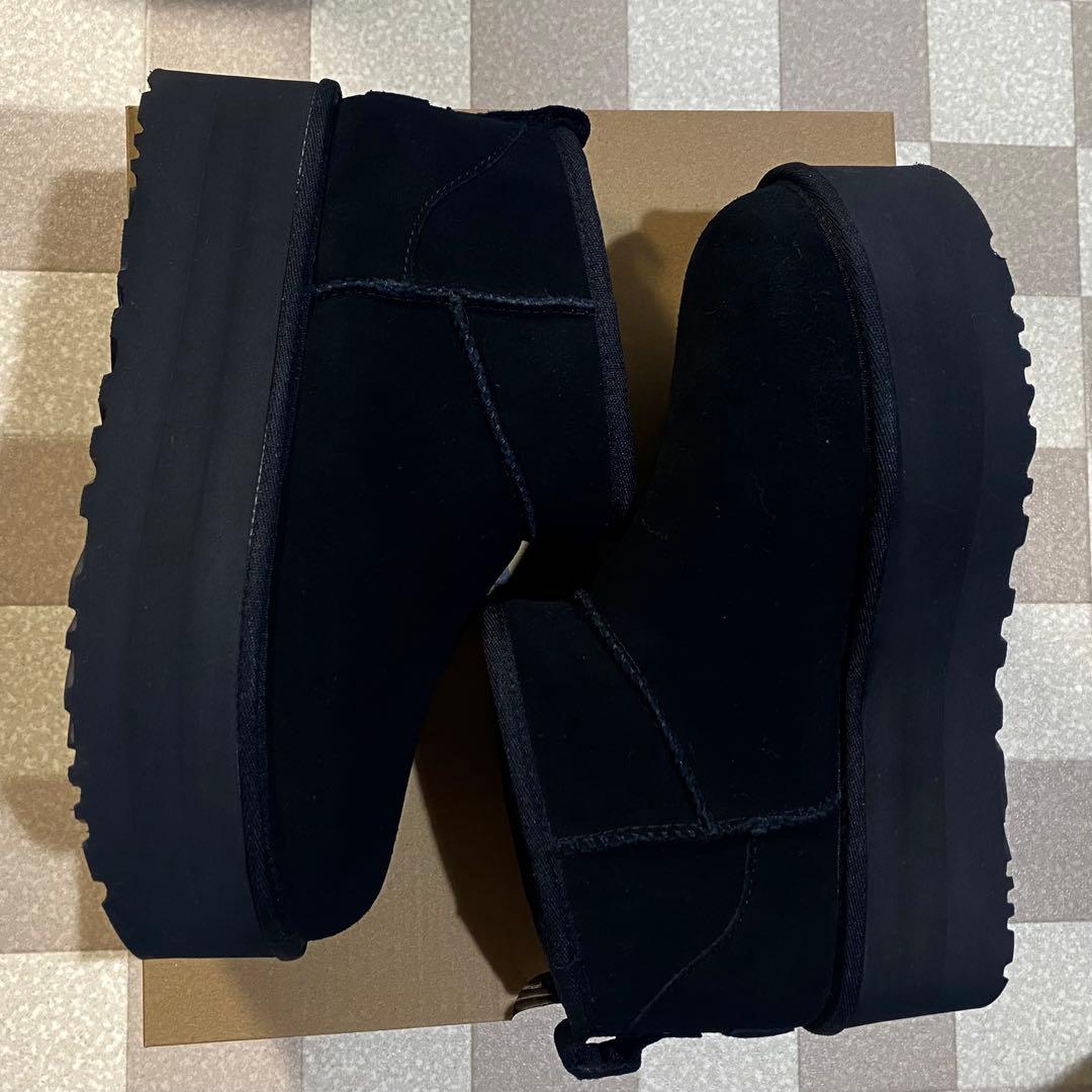 UGG クラシック ウルトラミニ プラットフォーム 25cm ブラック