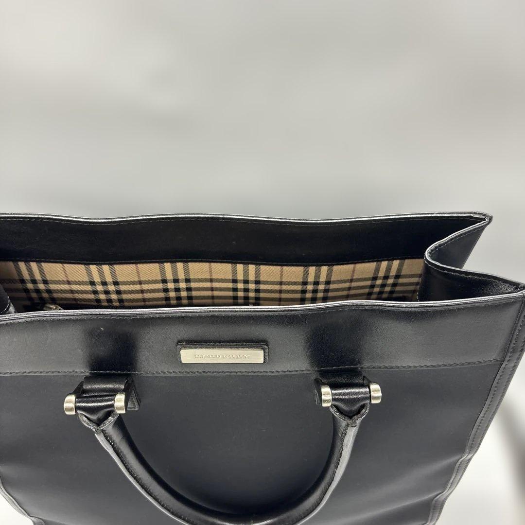 BURBERRY バーバリー トート　ビジネスバッグ ナイロン レザー ブラック