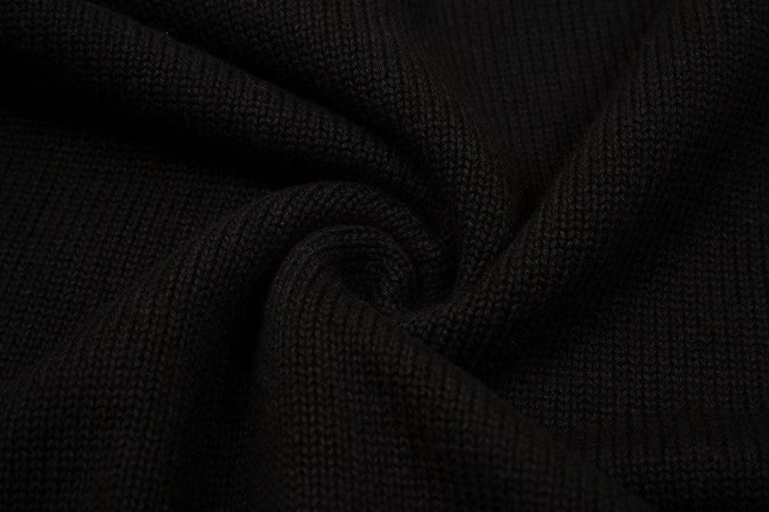 C*i様 アミBIGハートロゴフェルト メリノウールセーター ブラックレッドSサ