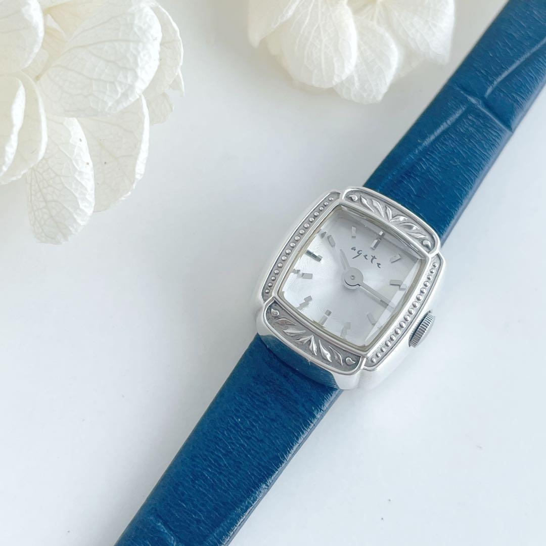 agete アガット カメレオン　時計　レザー　レア　美品　稼働　証明あり