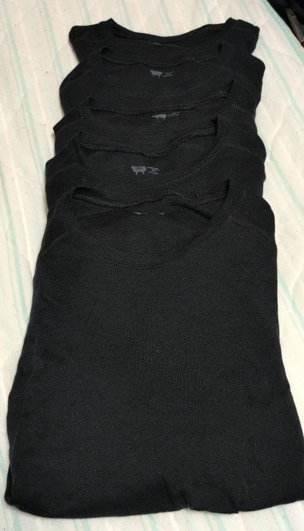 ワークマン メリノウール ミドルウェイト LL　ブラック　5点セット