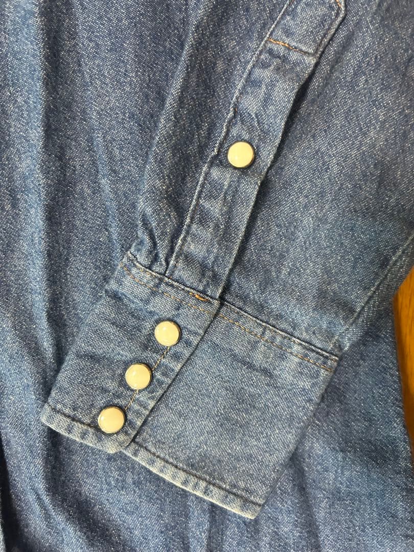 Wrangler デニム ウエスタンシャツ USA製 14 1/2 x 32