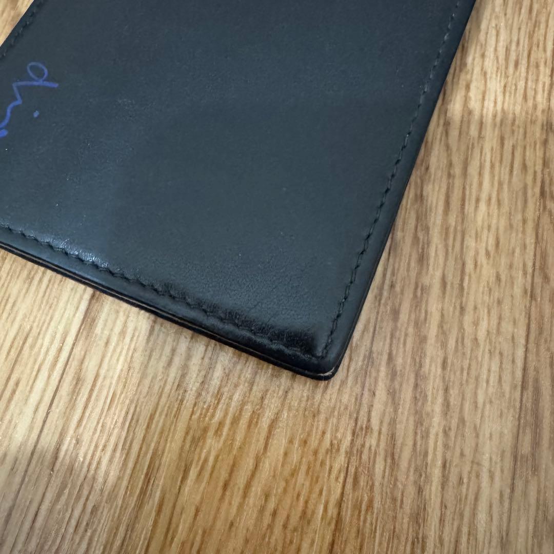 希少/美品/DIOR HOMME マネークリップ オールレザー ロゴ刻印 黒