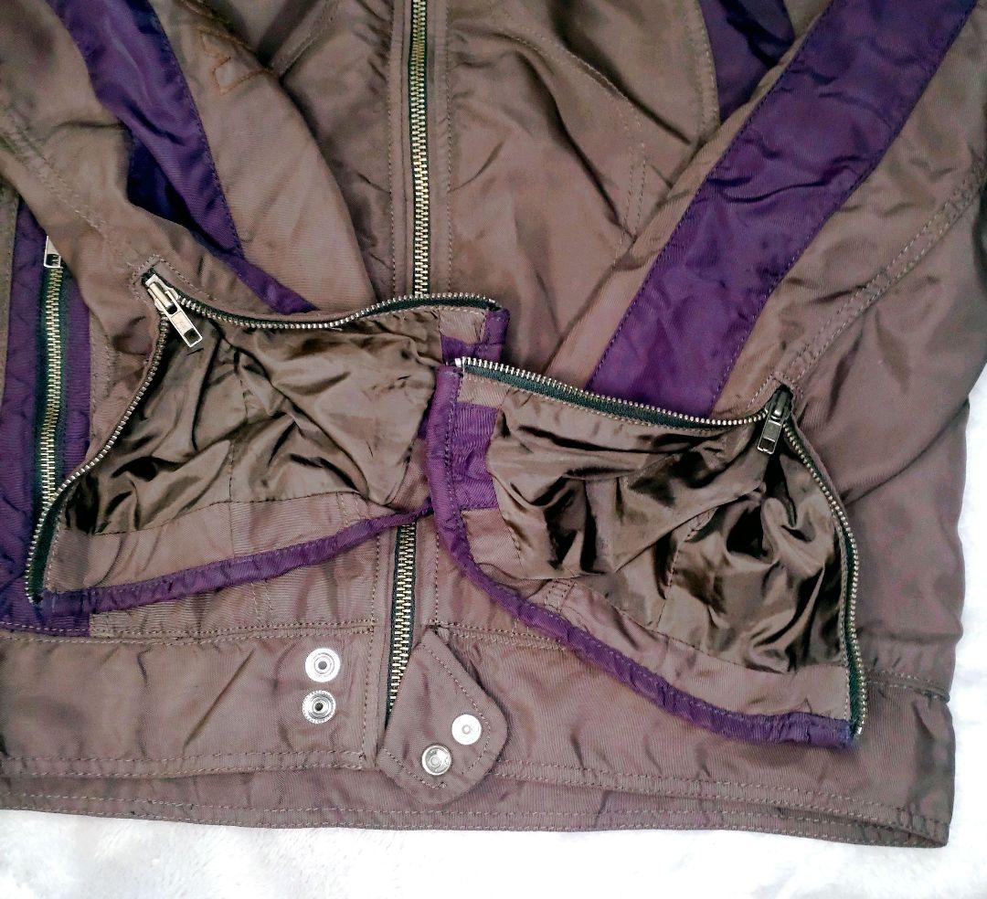 DIESEL レーシングジャケット L ブラウン×パープル y2k アーカイブ