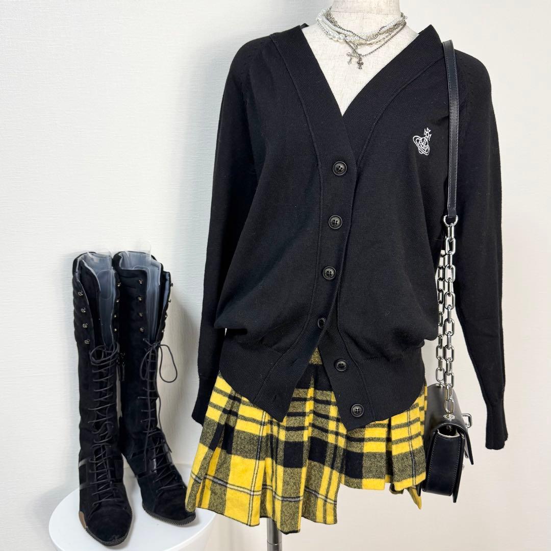 y2k❤️ Vivienne Westwood ロゴ刺繍 カーディガン 希少
