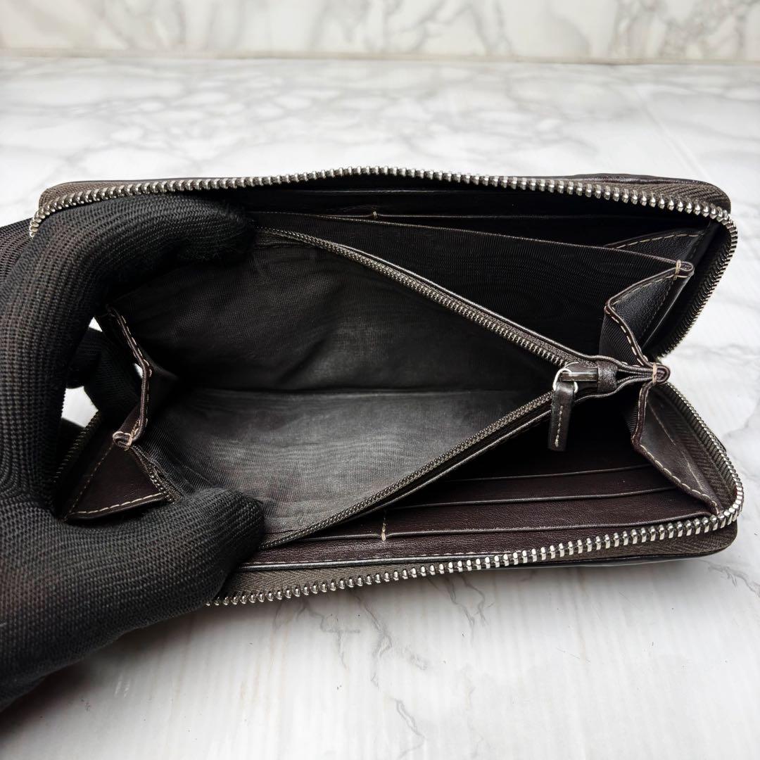 09 極美品 GUCCI 長財布 ラウンドファスナー PVC GGスプリーム o