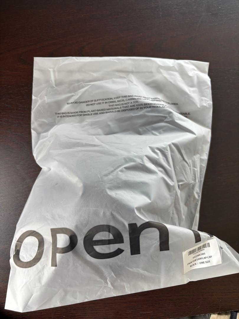 即発送 タグ付 割引有 OPEN Yy 帽子 ファーキャップ ブラック