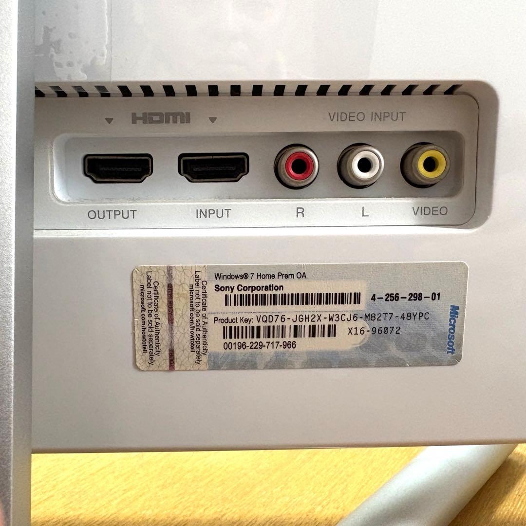 中古　VAIO オールインワンPC ホワイト　VPCL247FJ/WI