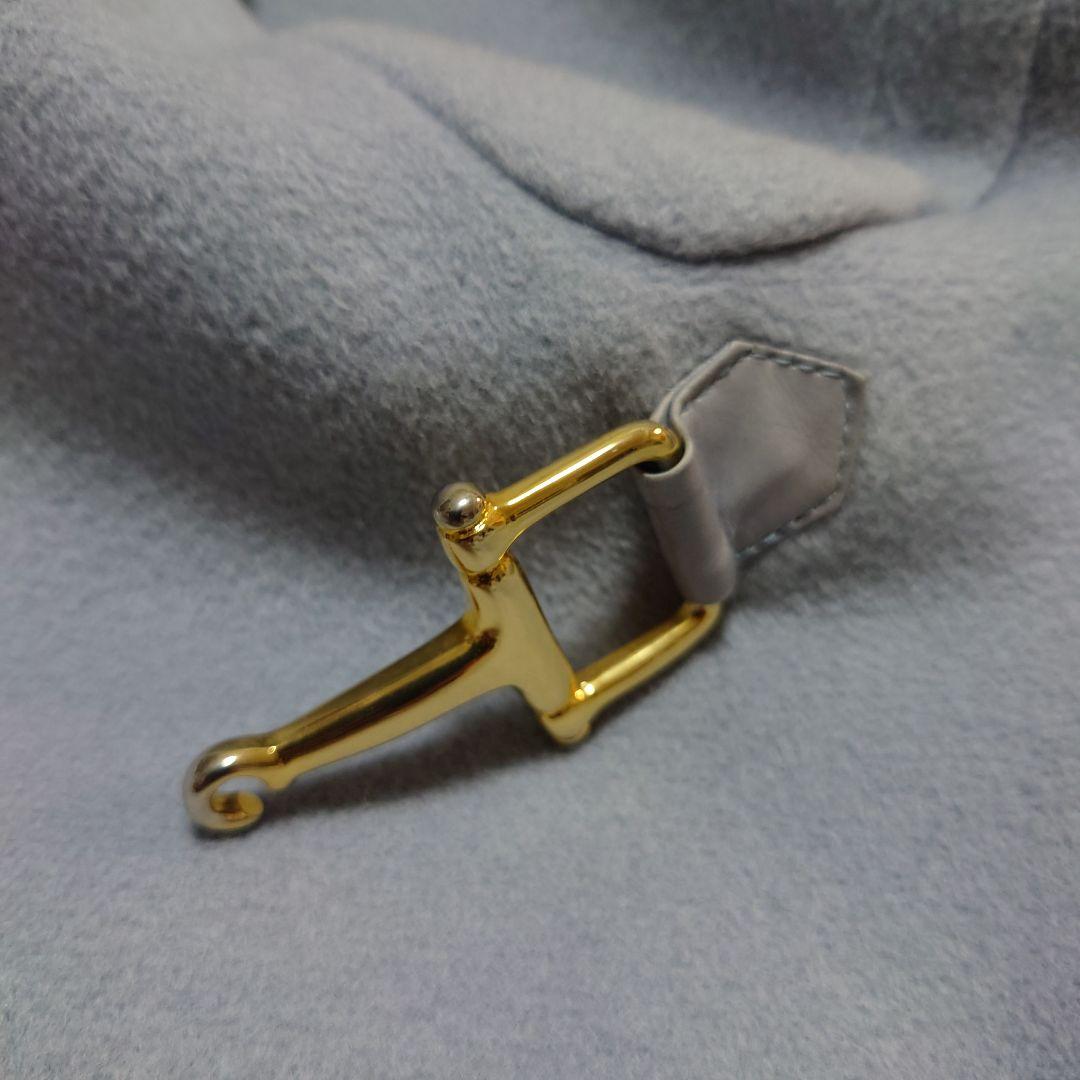 CELINE 水色　ウール　アンゴラ　カシミヤダッフルコート