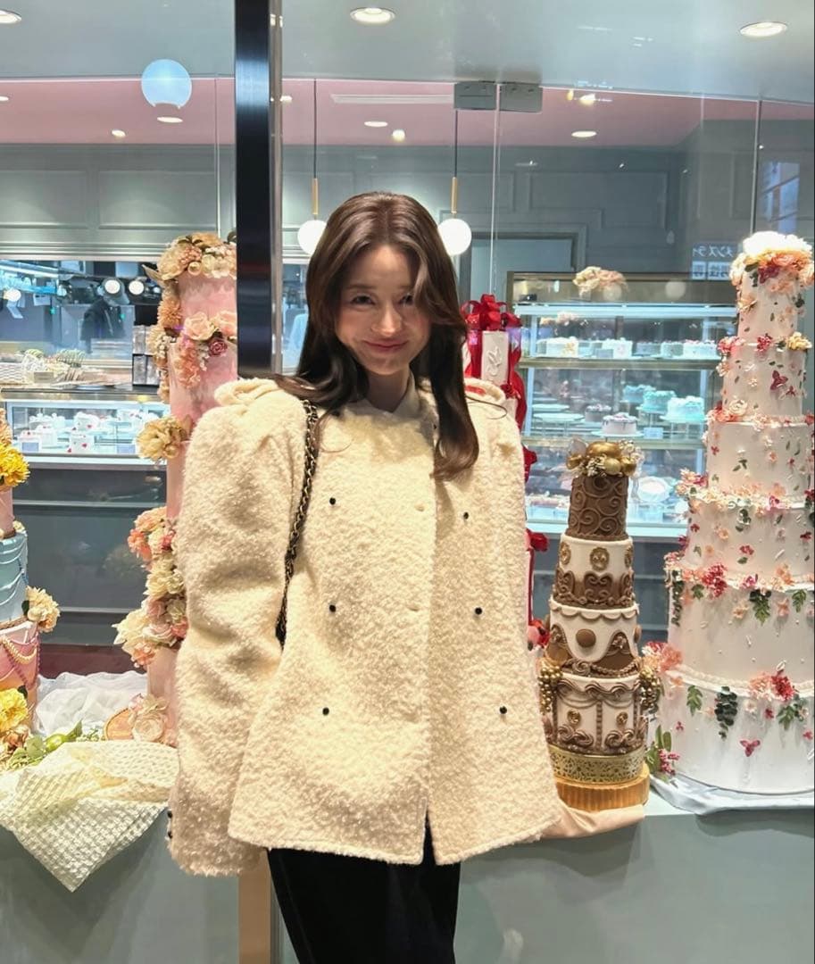 Bibiy. MEGAN LAME JACKET アイボリー ジャケット