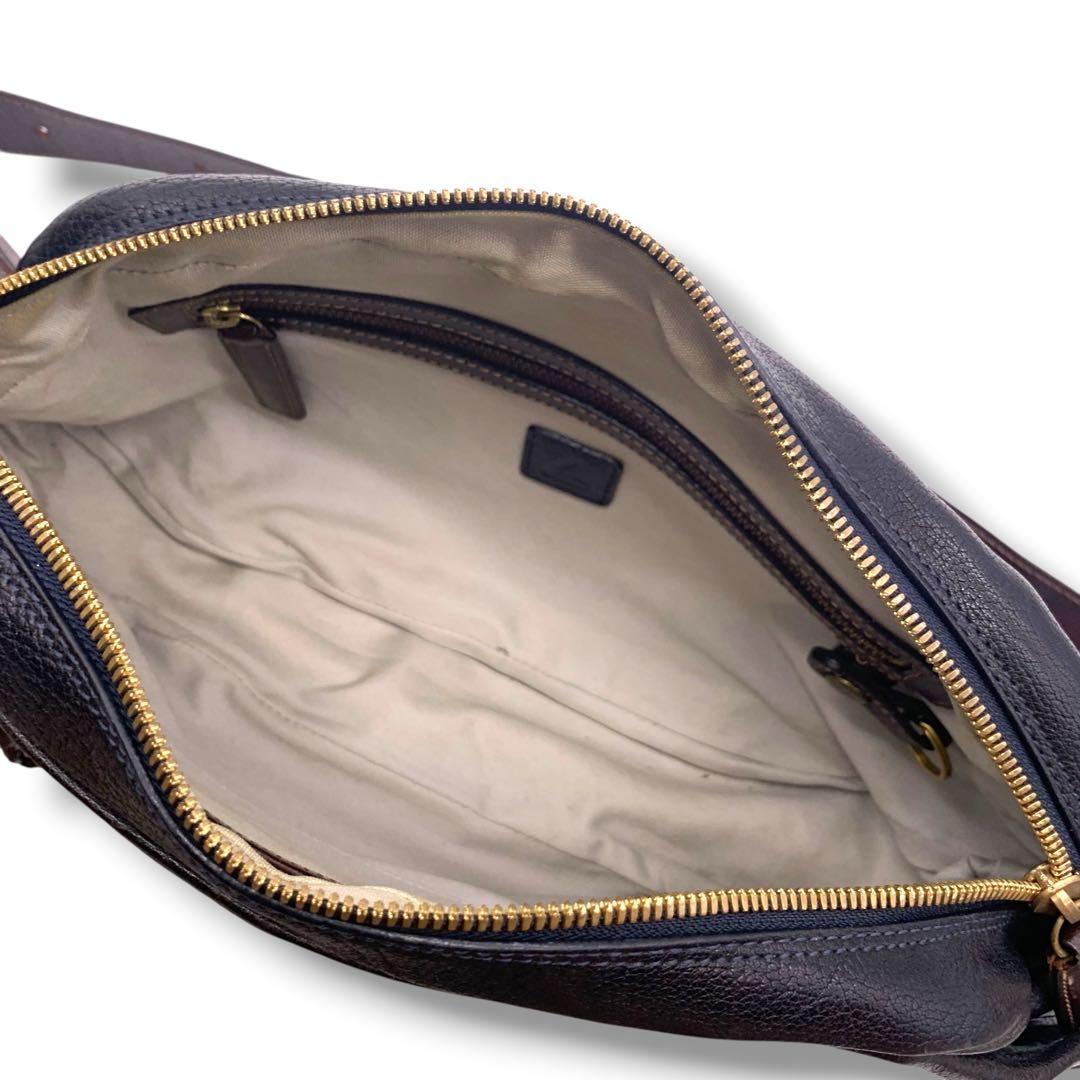 土屋鞄　アルマス　バッファローボディバッグ　アーバンネイビー