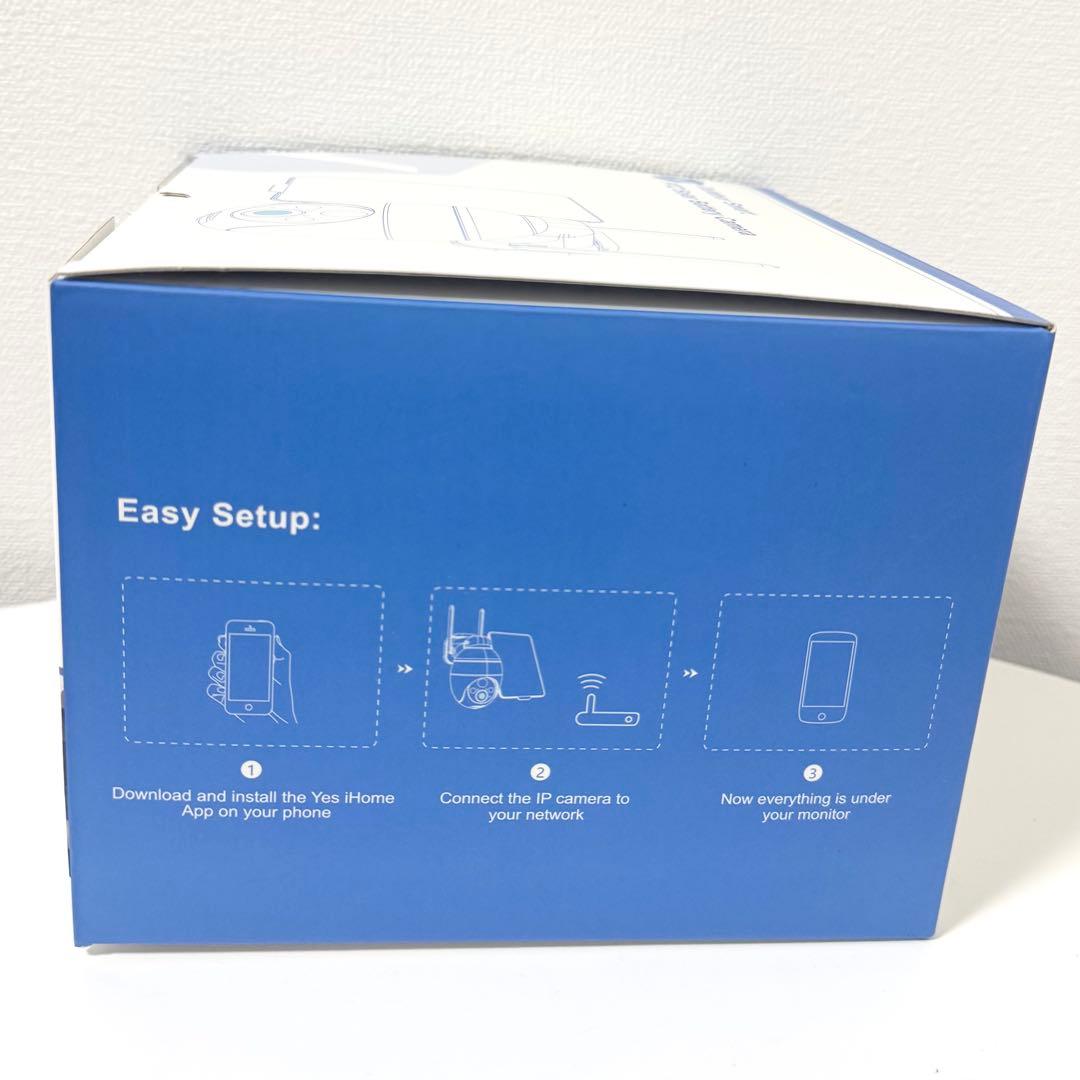 防犯カメラ 屋外 ソーラー 家庭用 人体検知 ソーラーパネル付き ホワイト 夜間