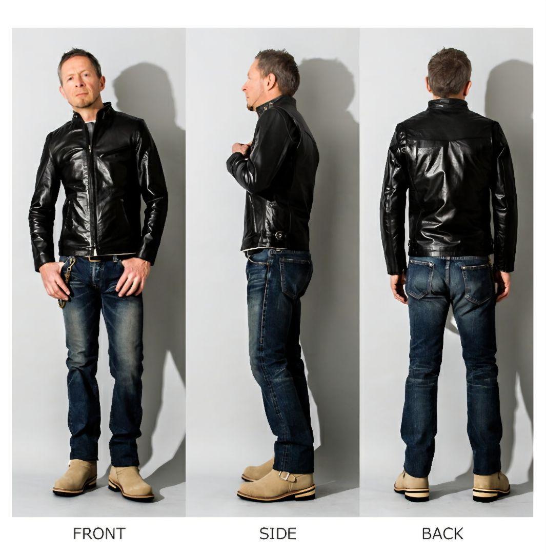 フルーツランド!様シングルライダースジャケット 黒　リューグーレザーズ　Mサイズ